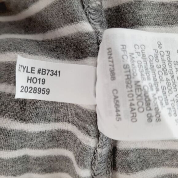 J. CREW | Button Down Long Sleeve Pajama Top Grey & White Stripe Sleepwear Sz M - Picture 12 of 12